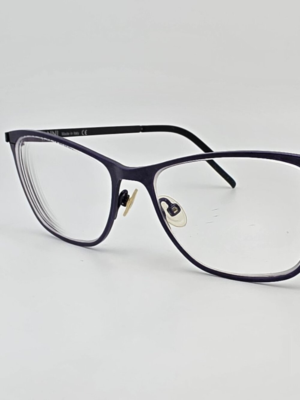 Vanni V1184 C405 Purple Matte Black Cat Eye Eyeglasses Frame Italy 52-16-140